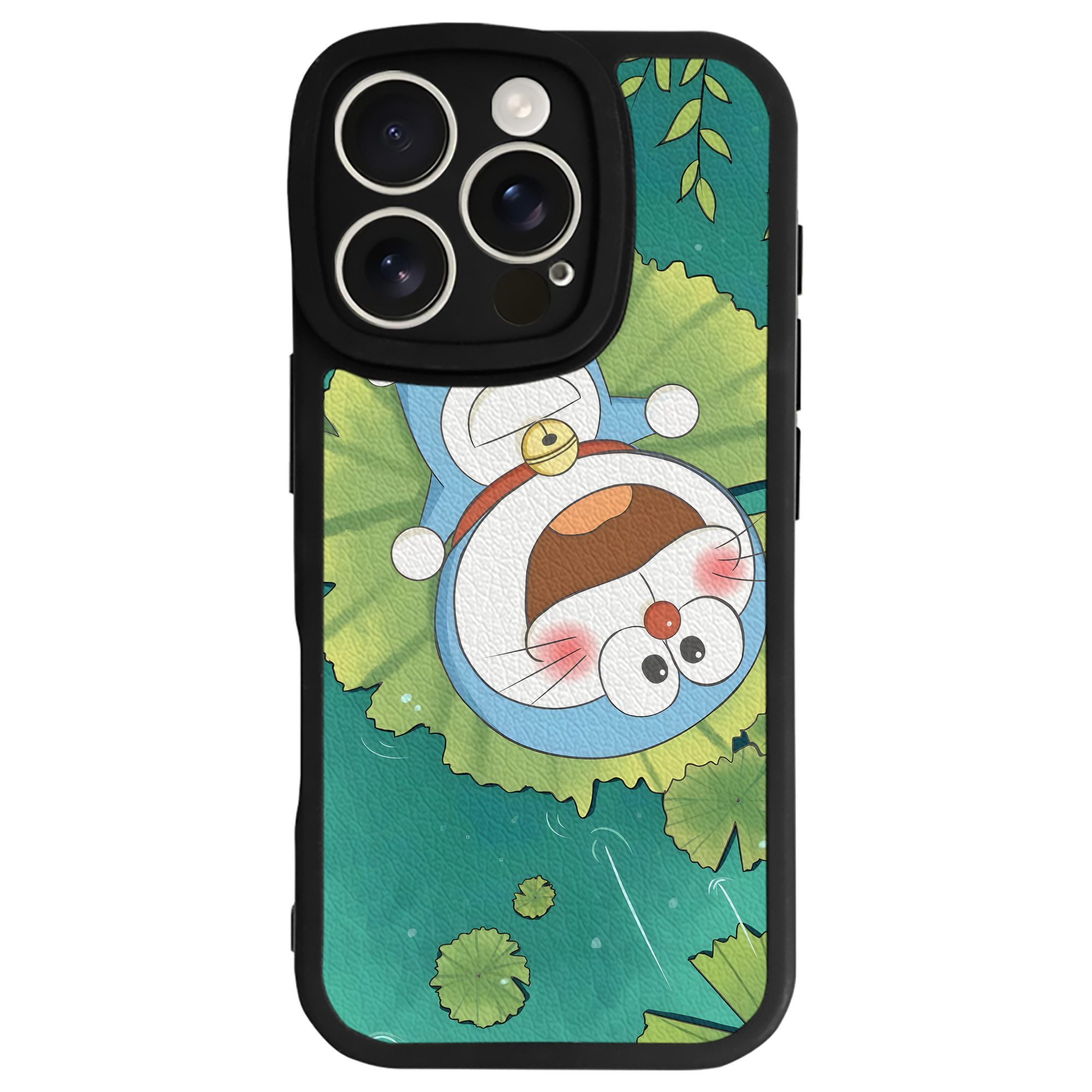 （画像用） ドラえもん Doraemon 【iPhone 16シリーズ対応】シリコンスマホケース（レザー調） 材質：シリコン